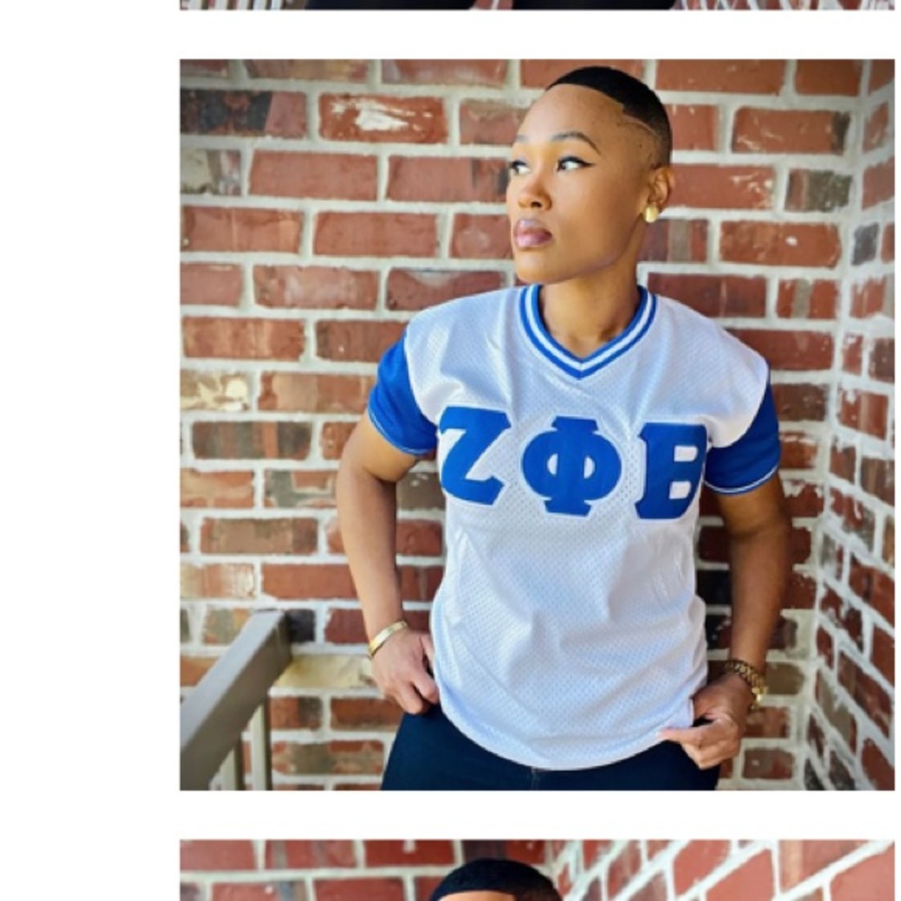 Zeta Phi Beta baseball jersey